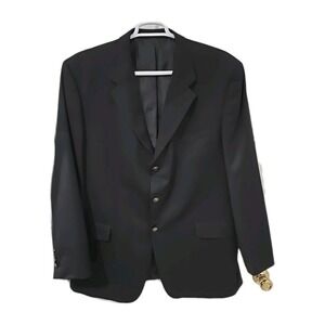 Jones NY 48L Black Wool Blazer Jacket. Classy Elegant Business Wedding